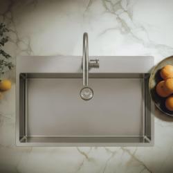 Pure.Sink Comfort Stainless Steel Large Sink 75x40cm Tapwing with Faucet Hole PCM7540T-02