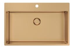 Pure.Sink Comfort Rose Copper Large Sink 75x40cm, Tapwing with Faucet Hole PCM7540T-62