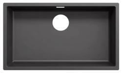 Pure.Sink Fibre Composite Intense Black Sink 70x40cm Under-mount and Over-mount FBR70-31