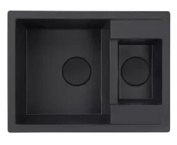 Pure.Sink Universal Drain cover, basket plug cap, Matte Black, round, ground-edge lid for drain WSTCOV-31