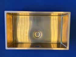 OUTLET Beschadigd!! Pure.Sink Exclusivo grote Koperen spoelbak 70x40 cm 10mm radius onderbouw, vlakinbouw en opbouw 1208972332