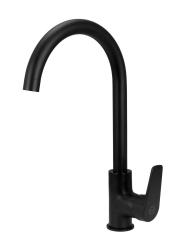 Aquanello Casa Black Single Handle Kitchen Faucet BL-1201-CS