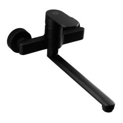 Aquanello Casa Black Kitchen Wall Faucet 25 cm BL-1425-CS