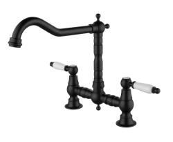Aquanello Heritage Manor Black Kitchen Faucet BL-0010-HM
