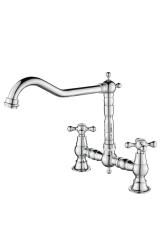 Aquanello Heritage Ascot Nostalgic Bridge Faucet Chrome CR-0011-HM