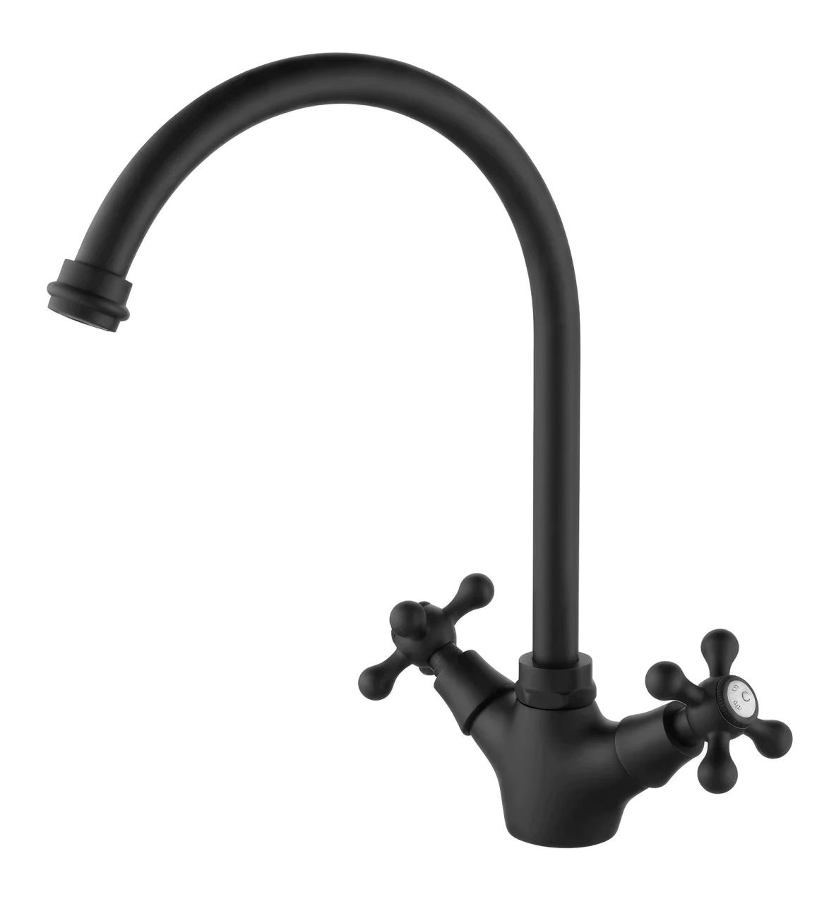 Aquanello Heritage Ascot Black Kitchen Faucet BL-4003-HA