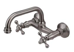 Aquanello Heritage Ascot Klassieke Keuken Muurkraan Boven Uitloop RVS NB-4110-HA