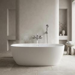Aquanello Heritage Manor Classic Bath Mixer Tap Stainless Steel NB-3001-HM