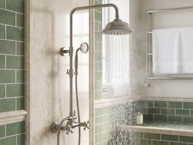 Aquanello Heritage Ascot Klassieke Doucheset Opbouw Douchekolom RVS NC-2003-HA