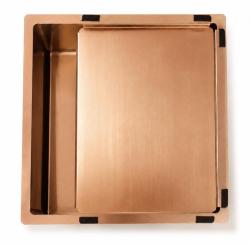 Pure.Sink Comfort koperen mobiele afdruipschaal afdruipplaat 430x325mm voor spoelbak PEXTRAY-62