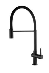 Aquanello Gastro Grifo de cocina con caño flexible, negro BL-4400-GT