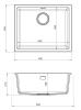 Pure.Sink Eternal Quartz  Coffee Cream Sink 50x40 cm Under-mount and Over-mount PEG5040-38