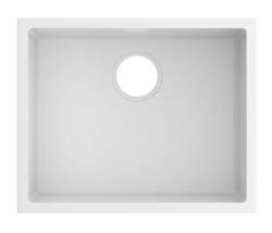 Pure.Sink Eternal Quartz White Sink 50x40 cm Flush-Mount and Under-Mount PEG5040F-32