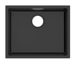Pure.Sink Eternal Quartz Black Sink 50x40 cm Flush-Mount and Undermount PEG5040F-31