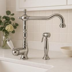 PB Retro Pull-Out Kitchen Hand Shower, Classic Chrome