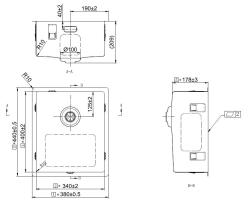 Pure.Sink Comfort PVD Gouden spoelbak 34x40 cm onderbouw, vlakbouw en opbouw PCM3440-60