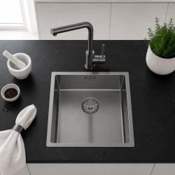 Pure.Sink Comfort PVD Gun Metal sink, 34x40 cm, undermount, flush-mount, and top-mount PCM3440-61