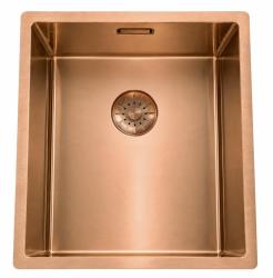 Pure.Sink Comfort PVD Rosé Copper sink, 34x40 cm, undermount, flush-mount, and top-mount PCM3440-62