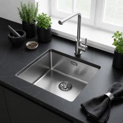 Pure.Sink Comfort Stainless steel sink, 40x40 cm, 10 mm radius, undermount, flush-mount, and top-mount, PCM4040-02