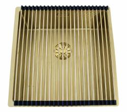 Pure.Sink Comfort PVD Gold Sink 40x40 cm, 10 mm radius, undermount, flush-mount, and top-mount PCM4040-60
