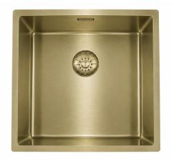 Pure.Sink Comfort PVD Gold Sink 40x40 cm, 10 mm radius, undermount, flush-mount, and top-mount PCM4040-60