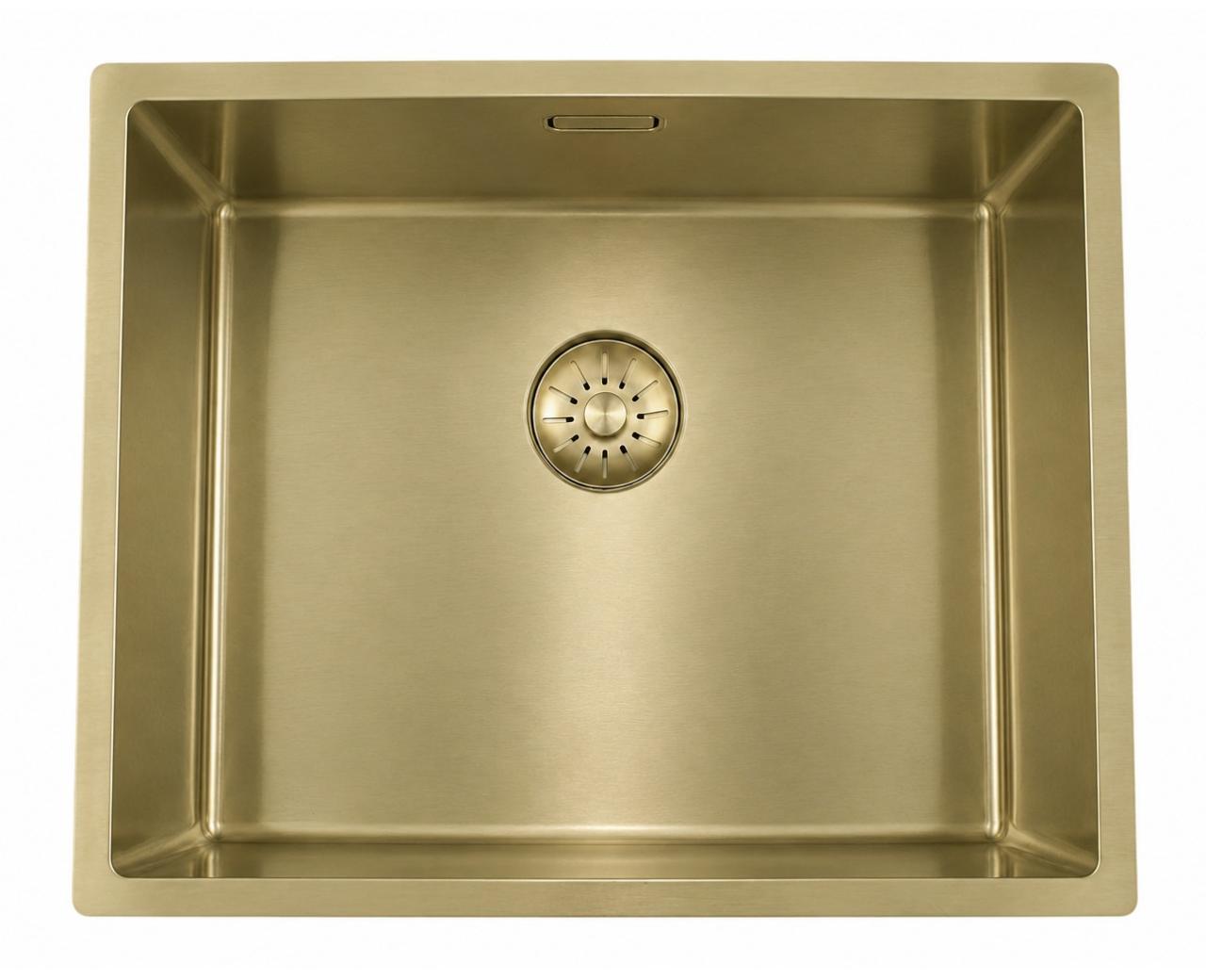 Pure.Sink Comfort PVD Gold Sink 50x40 cm, 10 mm radius, undermount, flush-mount, and top-mount PCM5040-60