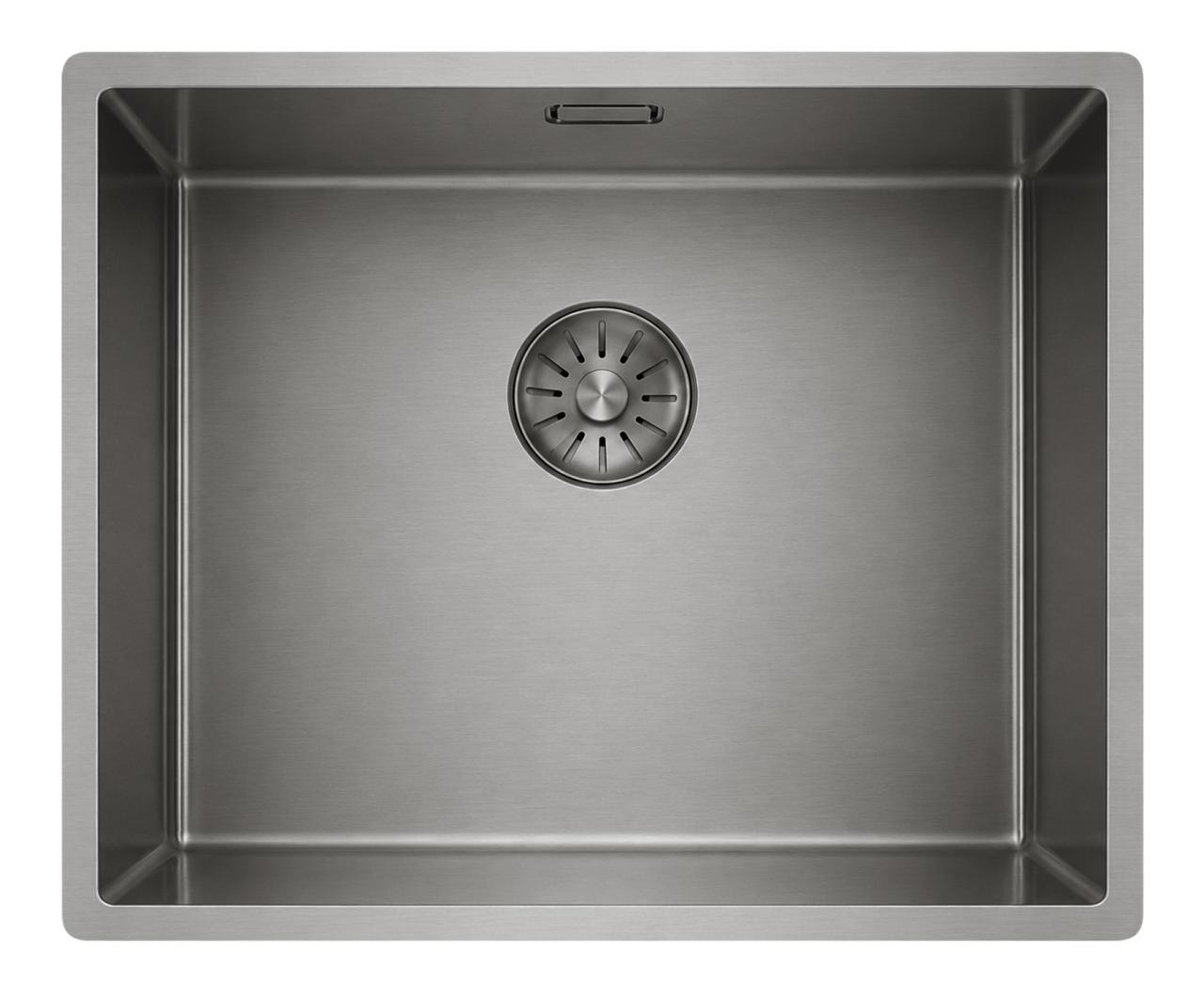 Pure.Sink Comfort PVD Gunmetal sink, 50x40 cm, 10 mm radius, undermount, flush-mount, and top-mount, PCM5040-61