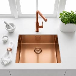 Pure.Sink Comfort PVD Rosé Copper Sink 50x40 cm, 10 mm radius, undermount, flush-mount, and top-mount PCM5040-62