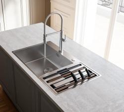 Franke Pescara Semi Pro L Kitchen faucet with flexible spout, stainless steel 115.0741.700