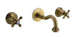 PB Robinet mural encastré classique avec boutons en étoile, bec de 25 cm, bronze 1208972856