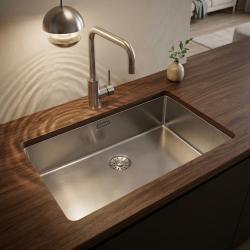 Pure.Sink Comfort Large stainless steel sink, 70x40 cm, 10 mm radius, undermount, flush-mount, and top-mount, PCM7040-02