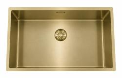Pure.Sink Comfort Large PVD Gold Sink 70x40 cm, 10 mm radius, undermount, flush-mount, and top-mount  PCM7040-60
