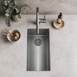 Pure.Sink Comfort PVD Gunmetal Small Sink 18x40 cm (Under-mount, Flush-mount, and Over-mount) PCM840-61