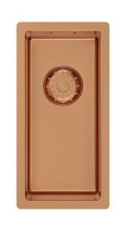Pure.Sink Comfort Small PVD Rosé Copper sink, 18x40 cm, for undermount, flush-mount, and top-mount installation PCM1840-62