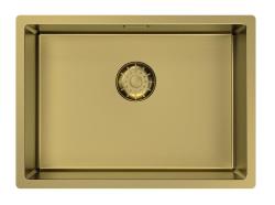 Pure.Sink Comfort Speciale 35 cm Short PVD Gold Sink, 50x35 cm, Space-Saving PCM5035-60