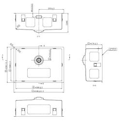 Pure.Sink Comfort Speciale 35cm korte Rosé Koper spoelbak 50x35 cm ruimte besparend PCM5035-62
