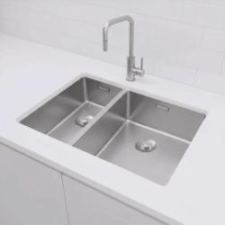 Pure.Sink Comfort 1.5 (one and a half) stainless steel sink, 18+34 cm, large basin on the right, PCM183440-02
