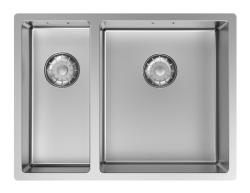Pure.Sink Comfort 1.5 (one and a half) stainless steel sink, 18+34 cm, large basin on the right, PCM183440-02