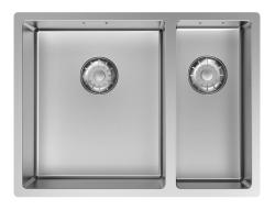 Pure.Sink Comfort 1.5 (one and a half) stainless steel sink, 34+18 cm, large basin on the left, PCM341840-02