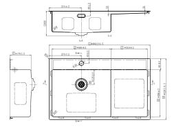 Pure.Sink Comfort Gouden spoelbak met afdruipgedeelte 86x52 cm Tapwing links PCM5086LT-60