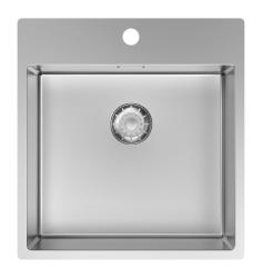 Pure.Sink Comfort Stainless Steel Sink 49x52 cm, Tapwing with Faucet Hole Bench PCM4540T-02