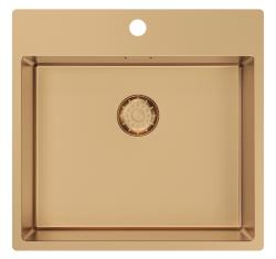 Pure.Sink Comfort Rose Copper Sink 54x52 cm  with Faucet Hole Bench PCM5040T-62
