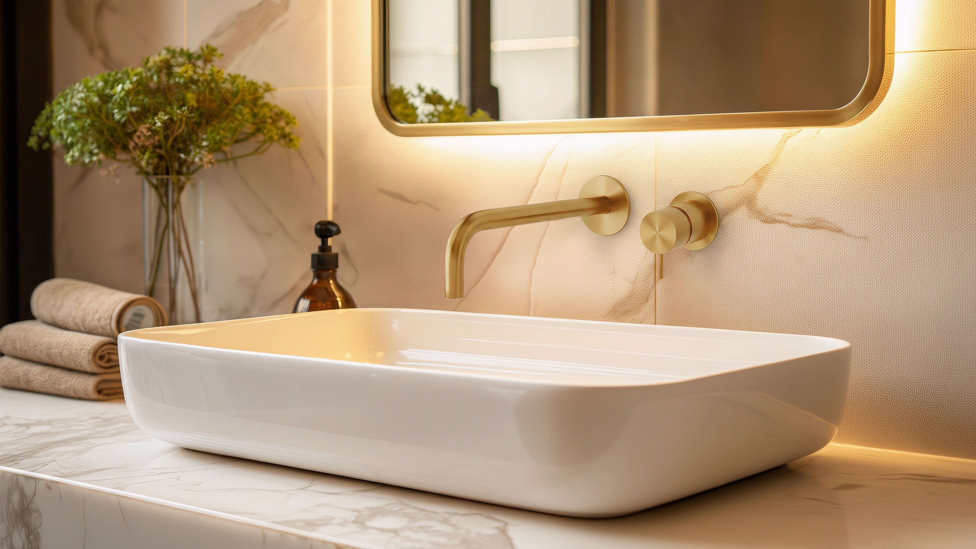 Festive Bathroom Style: Add Luxury with Gold & Bronze Taps