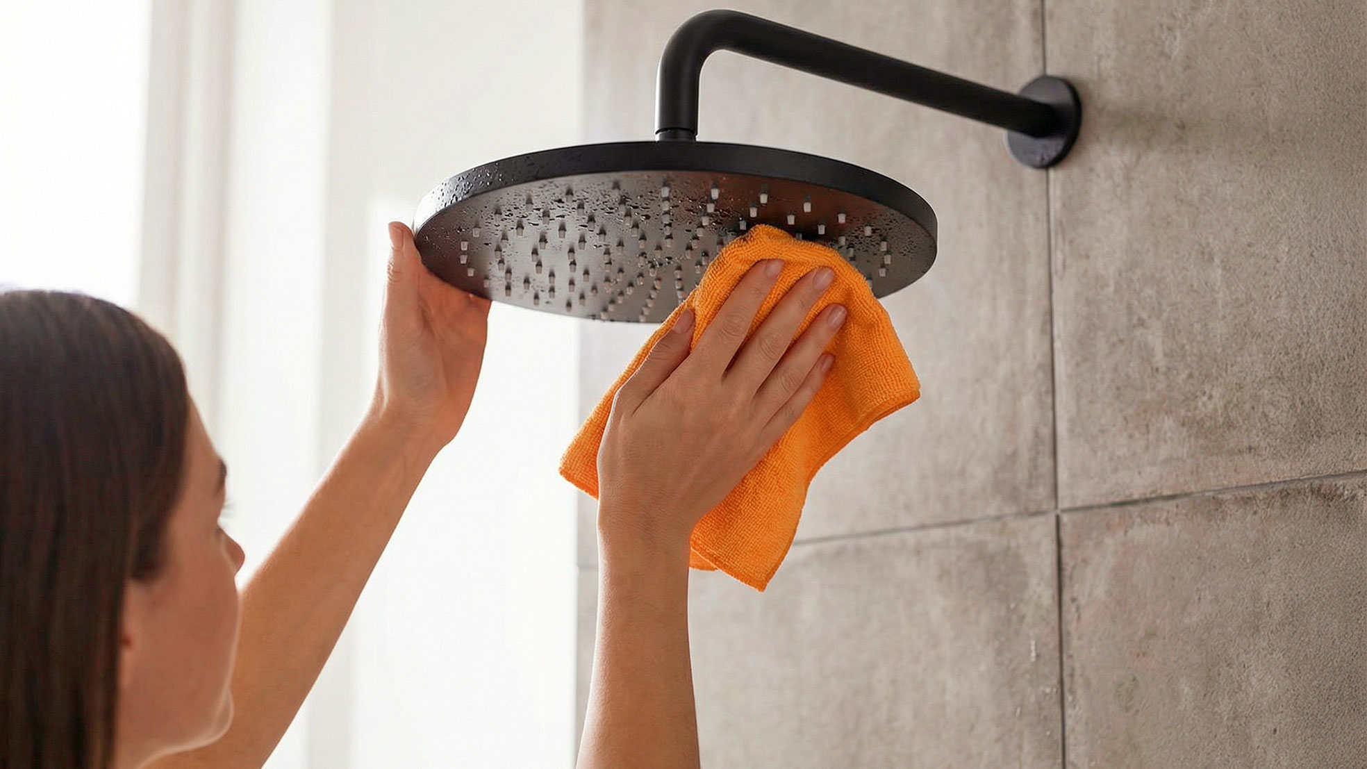 Matte Black Shower Head Cleaning: Remove Water Spots