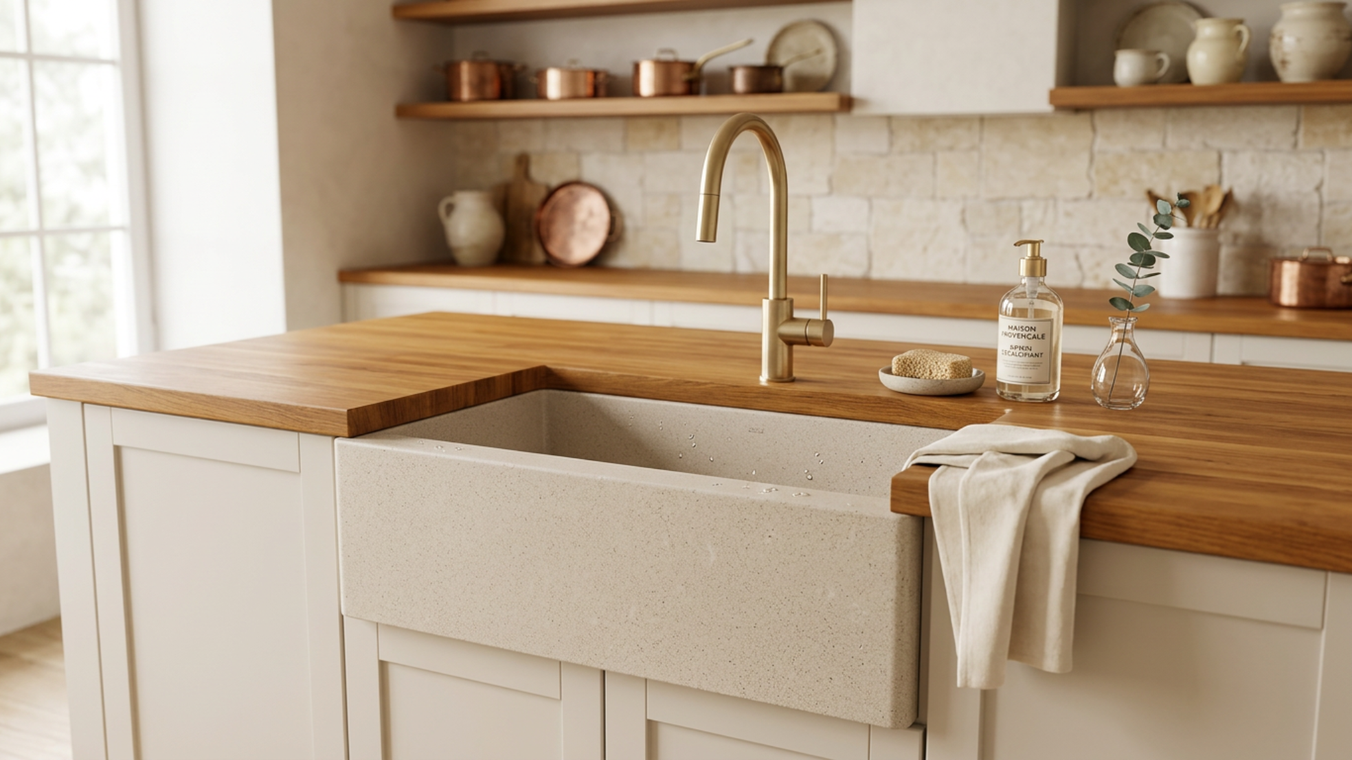 How to Remove Limescale from a Beige Sink Without Leaving Marks