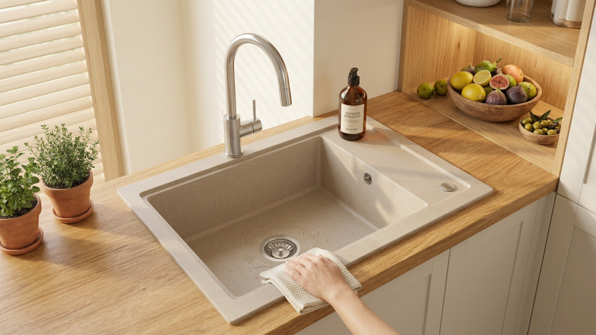 How to Remove Limescale from a Beige Sink Without Leaving Marks
